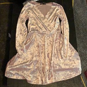 Satin baby pink dress